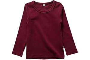KISBINI Unisex Girls Cotton Long Sleeve T-Shirt Top Tees