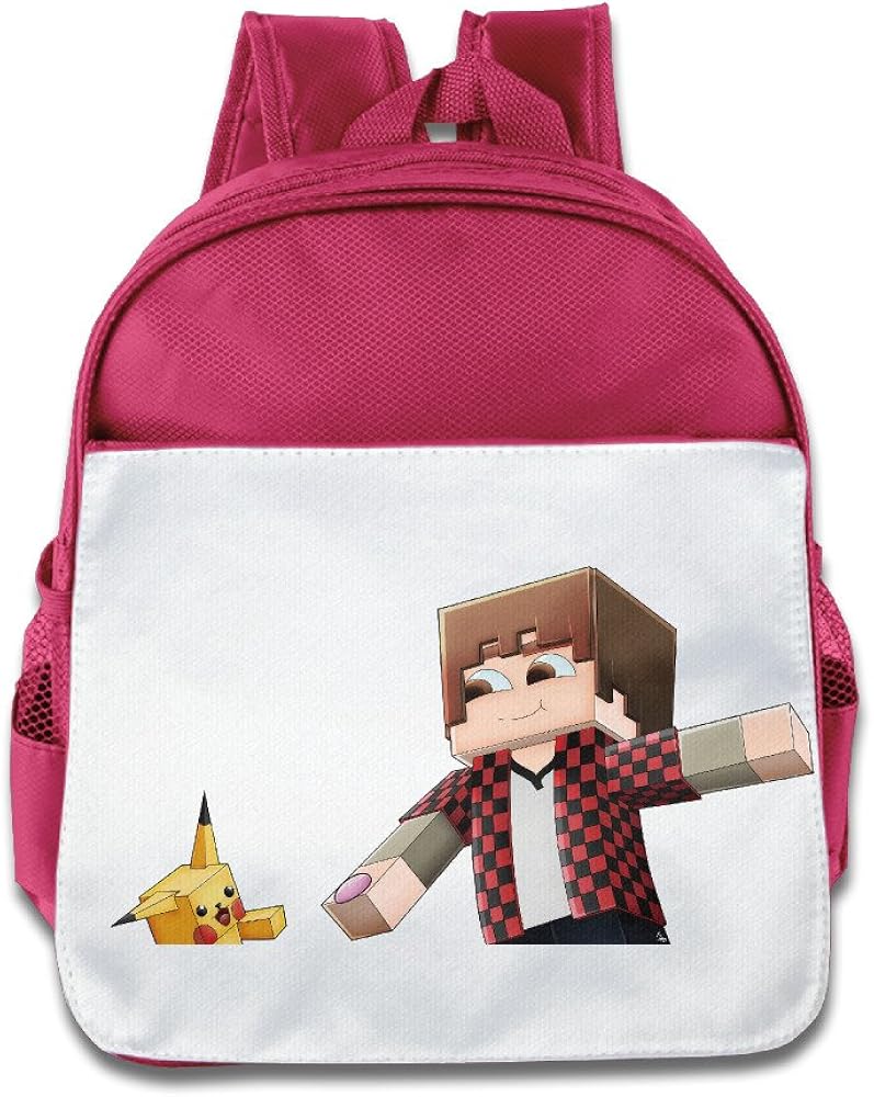 Bajan Canadian Pixelmon Shoulders Bag Pink For Kids Kids' Backpacks