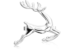 ZeeDix Silver Reindeer Christmas Napkin Rings Set of 8, Napkin Holder Ring for Christmas Dinner Table Decor Cloth Napkins, Wedding Receptions, Holiday Party, Banquet and Home Kitchen