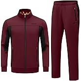 Rdruko Men's Fleece Tracksuit Sweatsuit 2 Piece Set Warm Up Jogging Track Sweat Suits for Men