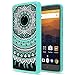 ZTE MAX XL Case, ZTE N9560 Case Clear with HD Screen Protector,AnoKe Mandala Colorful Folwer Cute Women Girls Anti-Slip Ultra Thin Slim Fit Cell Phone Cover Cases for ZTE N9560 - TM CH Mint