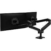 Ergotron – Upgraded LX Pro Premium Dual Monitor Arm, VESA Desk Mount – for 2 Monitors Up to 27 Inches, 4 to 20 lbs Each – Mat