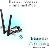 Asus PCE-AXE5400 AXE5400 Wi-Fi 6E PCIe Adapter Bluetooth 5.2 view 5