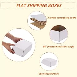 HORLIMER 9x6x4 Shipping Boxes Set of 30, White