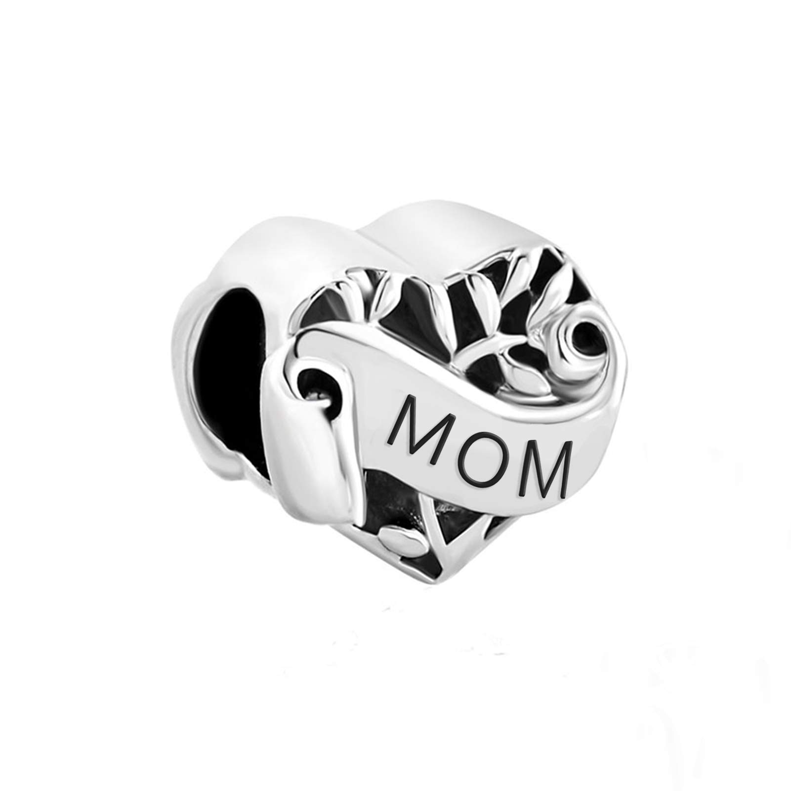 SBI Jewelry Mothers Day Love Mom Charm Pandora Bracelet Charm for Bracelets Necklace Pendant Gifts for Women