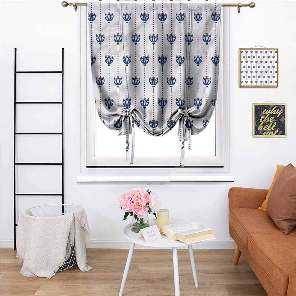 Cortinas opacas térmicas para dormitorio, diseño de tulipanes y flores