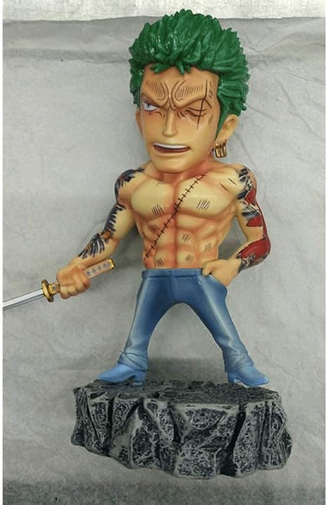 Amazon Co Jp ワンピースロロノアゾロモンキーd ルフィタトゥー版qバージョンアニメキャラクターモデルpvc素材像アニメ像デスクトップ装飾品お気に入りの贈り物 アニメfa Liangxinqiang ホビー