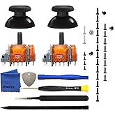 iParto 2 Pack TMR Electromagnetic Joystick Replacement Kit for PS5 - Anti-Drift 3D Analog Thumbsticks for PlayStation 5