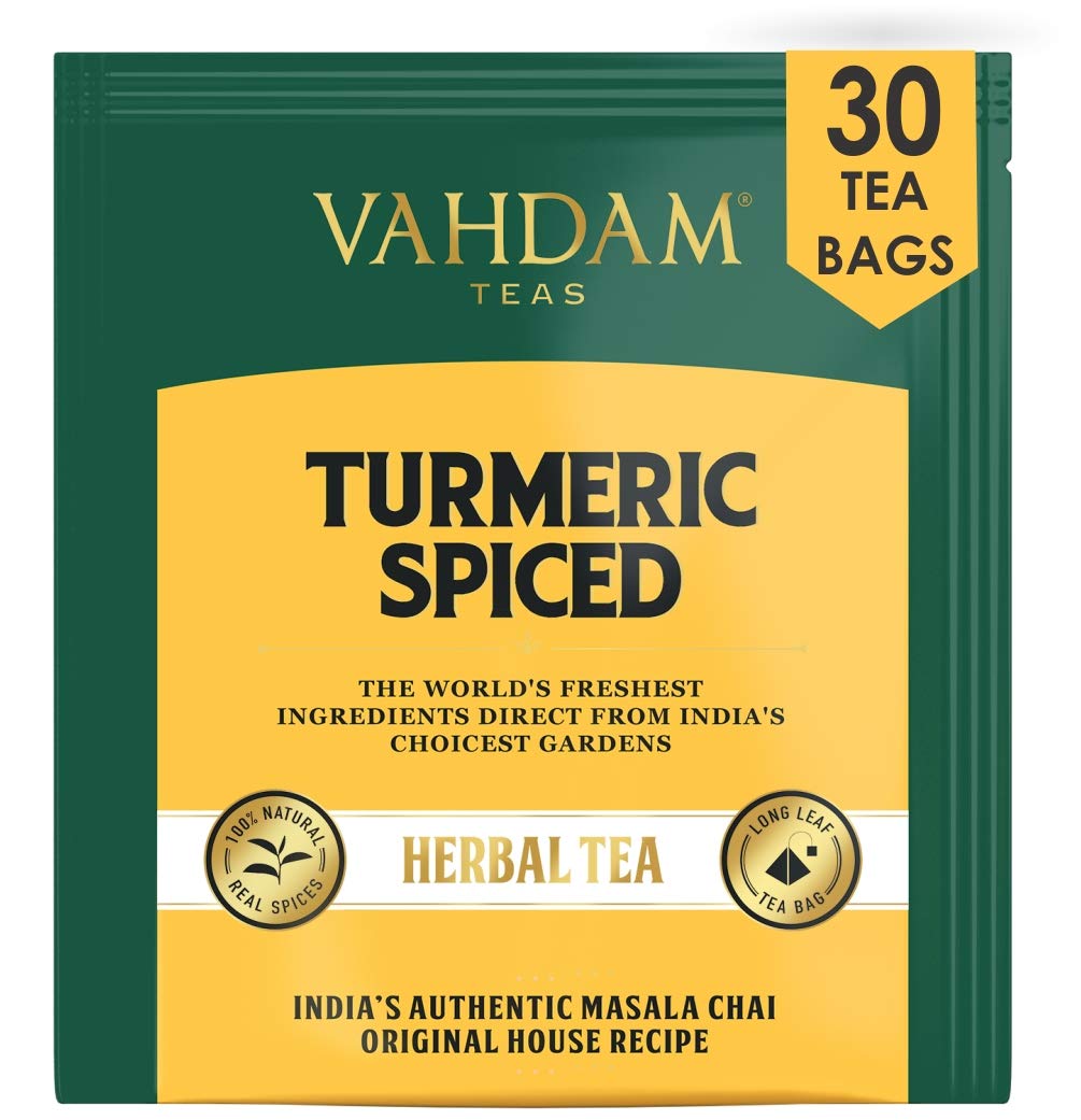 VAHDAM, Turmeric Spiced Herbal Tea (30 Tea Bags) SOFI