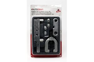 Autocraft - ISO Bubble Flaring Tool Kit | Flares Metric Brake Lines Tubing for Car and Truck Repairs | Chrome Plated | A Complete Bubble Flaring Tool Assortment