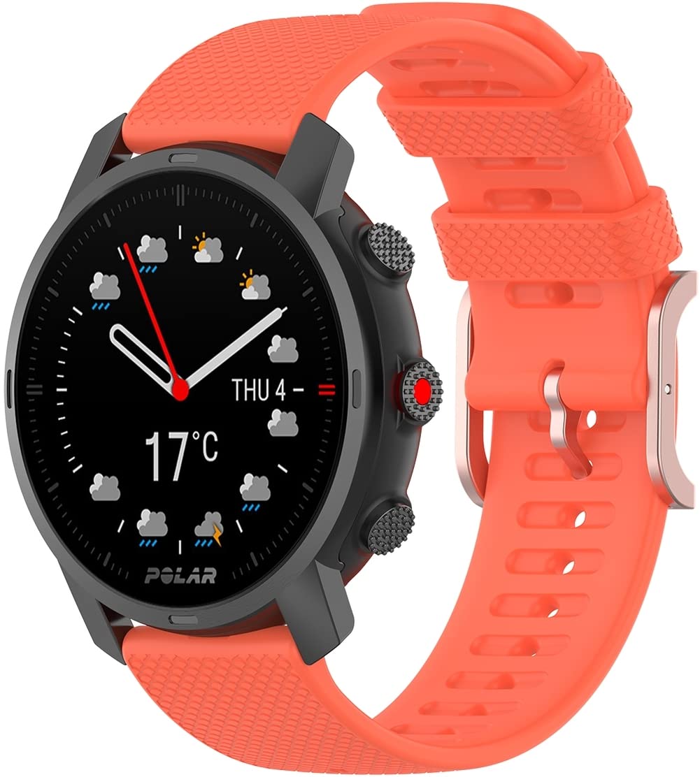 Chainfo Strap compatible with POLAR Vantage M2 / Vantage M/Grit X/Grit X PRO Watch Band, Replacement Adjustable Bracelet Silicone Sports Strap (Pattern 3)