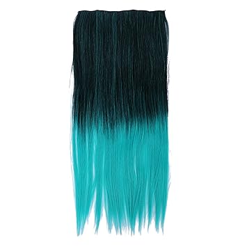 Generic Fashion Colorful Gradient Dying Hair Piece Wig Clip for Cosplay - #6, One Size