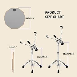 Donner Snare Drum Stand Set with Drum Practice