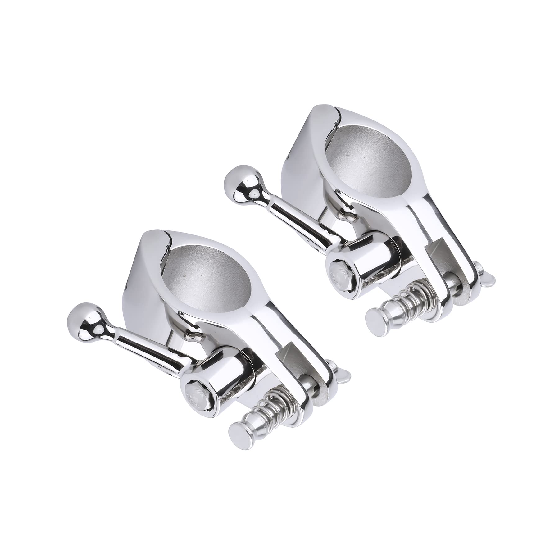 Mxeol Bimini Top Rail Mounts Hinge 1 Inch w/Boat Pin Quick Release Bimini Top Hardware Stainless Steel Pair