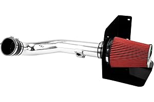 Suride Cold Air Intake Kit with Filter Heat Shield for 2009-2014 Yukon Silverado Sierra 4.8L 5.3L 6.2L V8 (Red)