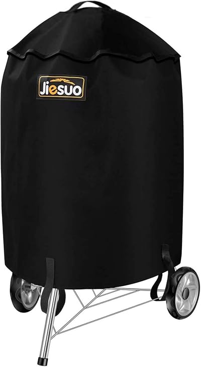 JIESUO 57CM BBQ Cover for Charcoal Kettle Premium Heavy Duty Waterproof