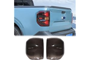 Aunginsy Tail Light Lamp Cover Compatible with Ford Maverick 2022-2024 Rear Taillight Lamp Cover Shell Shade Smoked Black Frame Bezels Trim Cover Rear Headlight Protection Cover Exterior Accessories