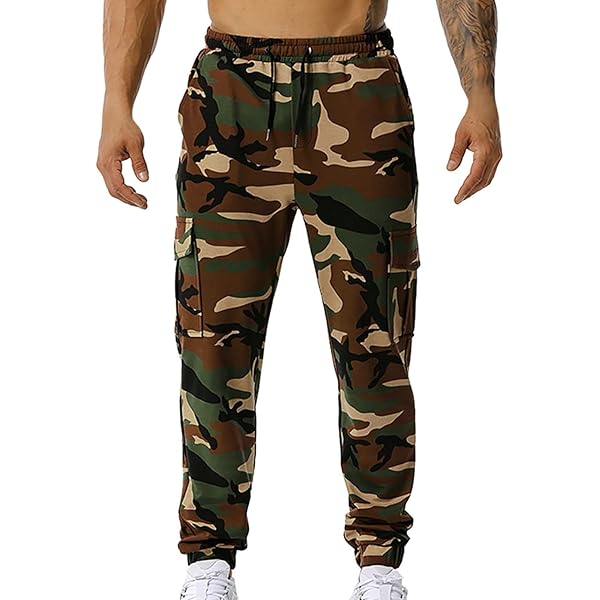 Amazon.com: evzosrz Mens Casual Camo Sweatpants