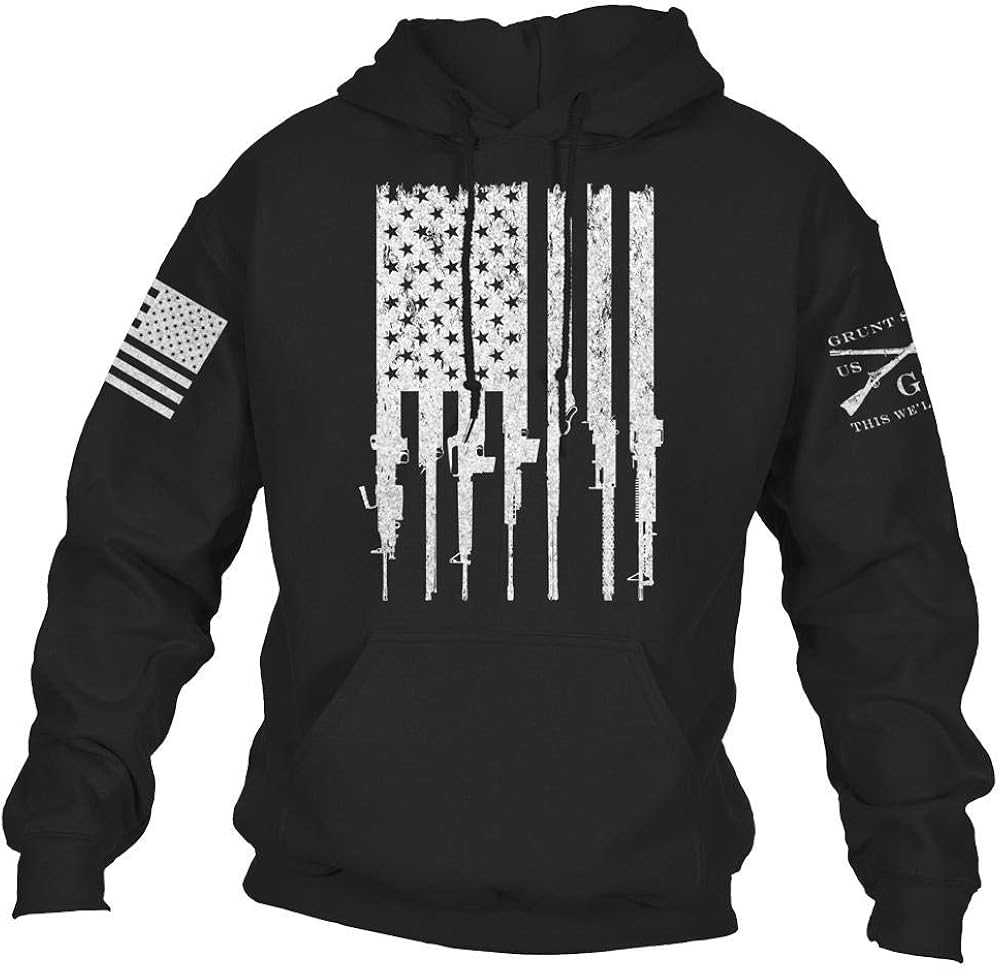 Grunt Style Rifle Flag Mens Hoodie Hoodies Novelty & More