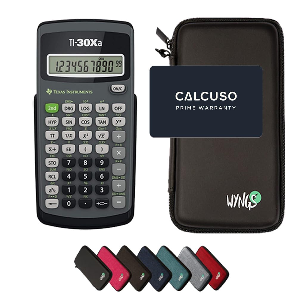 CALCUSO Basic Set Black with Calculator TI-30Xa