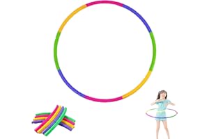 8 Section Exercise Hoop Detachable Exercise Hula Hoop,Weight and Size Adjustable Removable Fitness Hula Hoop for Gymnastics,F