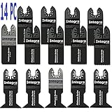 14 Metal/wood Oscillating Multitool Quick Release Saw Blades Fit Fein Multimaster Porter Cable Black and Decker Genesis Bosch Dremel Craftsman Bolt-on Nextec Ridgid Ryobi Makita Milwaukee Dewalt Rockwell Hyperlock Chicago Stainley Skil Multi Tool
