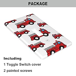 Pznen Fire Truck Single Toggle Light Switch Cover