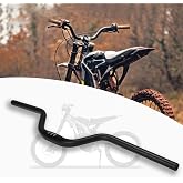 JFG RACING Surron Handlebar,7075 Aluminum 31.8MM and 7/8" 22MM andHandle Bar Heightened for Sur Ron/Surron/Light Bee/X160/X260 Most of Bicycle Motorcycle Dirt Bike Motocross - Black