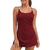 Aleumdr One Piece Swimsuits Women Swim Dress Skirted Tummy Control Bathing Suit Modest Swimwear with Pockets