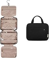 Bagsmart Hanging Toiletry Bag Large Capacity Travel Cosmetic Organizer Black