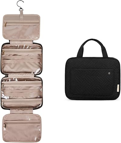 Bagsmart Hanging Toiletry Bag Large Capacity Travel Cosmetic Organizer Black