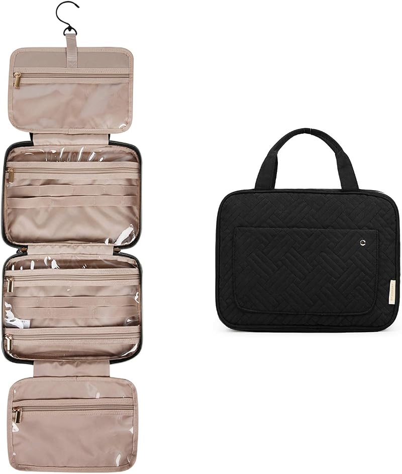 Bagsmart Hanging Toiletry Bag Large Capacity Travel Cosmetic Organizer Black