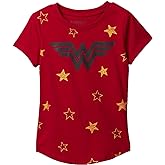 DC Comics Girls T-Shirt Wonder Woman Logo & Stars Print