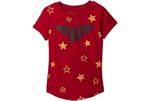 DC Comics Girls T-Shirt Wonder Woman Logo & Stars Print