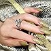 DALARAN Cubic Zirconia Skull Rings for Women Mom Sister Eternity Flower Ring Size 8 Fashion Jewelry