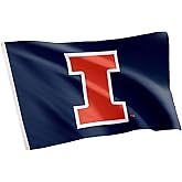 Desert Cactus University of Illinois UI Flag - 3 x 5 Feet Illini Banner, Indoor/Outdoor Durable Fabric, 100% Polyester Design (Style C)
