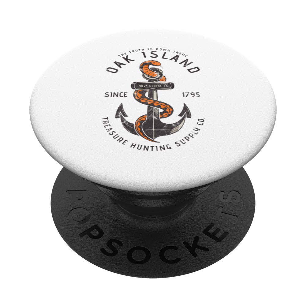 Oak Island Vintage Snake Anchor Templar Treasure Hunting PopSockets PopGrip: Swappable Grip for Phones & Tablets