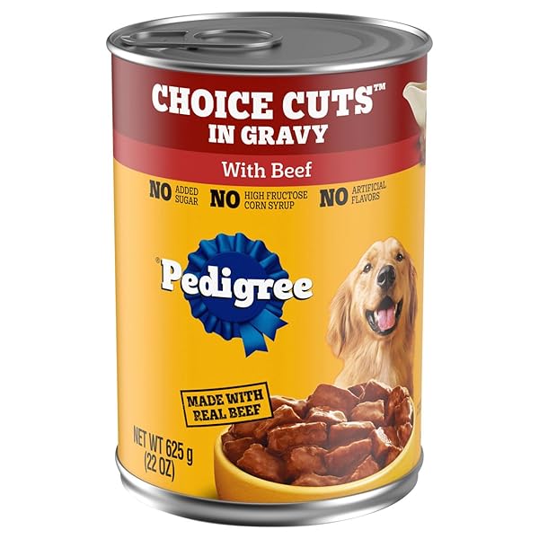 PEDIGREE, CHOICE CUTS IN GRAVY WITH BEEF CANNED...