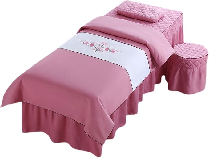 Luxury spa linens set, Massage Couch Linens set Beauty Bedspread 4