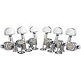 Guyker 6Pcs Guitar Locking Tuners (3L + 3R Handed) – 1:21 Lock String Tuning Key Pegs Machine Heads with Half-Circle Handle Replacement for LP SG Style Electric, Folk or Acoustic Guitars – Chrome