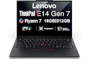 Lenovo ThinkPad E14 Gen 7 AI Business Laptop 14" FHD+ Display (AMD Ryzen 7 250 (Beat Ryzen 5 7535U), 16GB DDR5, 512GB SSD, Copilot, Backlit, Fingerprint, 5M RGB Webcam, Thunderbolt 4, Win11Pro), 2026
