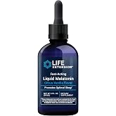 Life Extension Fast-Acting Liquid Melatonin, Citrus-Vanilla, 3 mg, 2 fl oz | Optimal Sleep Support with Healthy Circadian Rhythms &amp; Cellular Defense in Citrus-Vanilla Flavor; Gluten Free &amp; Non-GMO