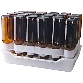 FASTFERMENT - 24-Bottle Drying Rack &amp; Tray| Bottle Drying Tree Alternative | Dry &amp; Store Your Wine or Bomber/Belgian Bottles | Stackable | White | Dishwasher Safe | Home Brewing Supplies
