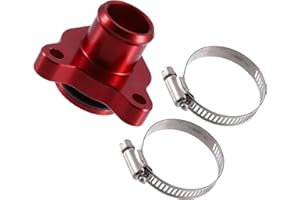 VekAuto Water Hose Fitting 11537541992 - Car Engine Coolant Hose Fitting Clamp - for BMW 328i 335i 2007-2016 Aluminum Red wit