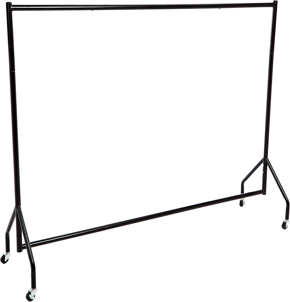 Amazon Basics Clothing Rack with Wheels Heavy Duty 72 x 60 Inches Black