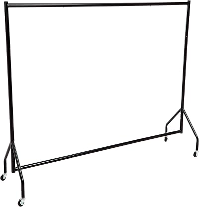 Amazon Basics Clothing Rack with Wheels Heavy Duty 72 x 60 Inches Black