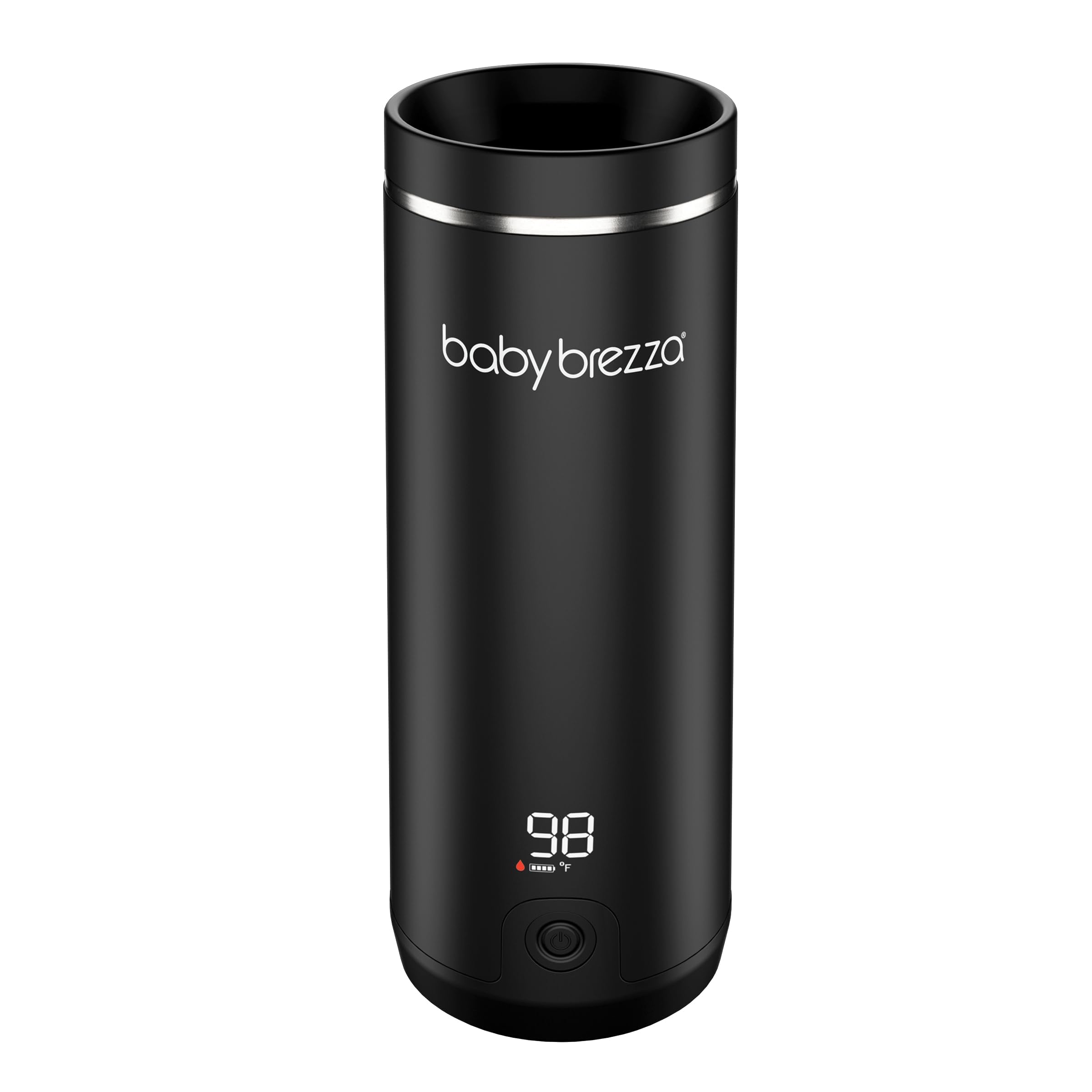 Baby Brezza Portable Warmer – 67% Faster Baby Bottle Warming - Travel Breastmilk and Formula Warmer - Safe, Even Heating - Up to 9oz - No Adapters, Black