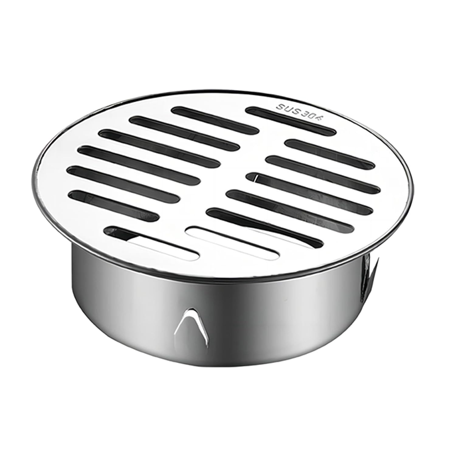 Qrity Removable Floor Drain Cover, 304 Stainless Steel Drain Covers Filter, Round Grate Cover, Suitable for Sinks Balcony Patio, 75mm Flat Mouth