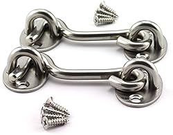SQXBK 2PCS 3 Inch Cabin Hook Eye Latch Wind-Proof