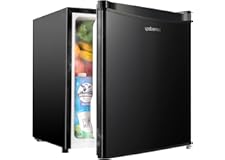 Upstreman 1.7 Cu.ft Mini Fridge with Freezer, Adjustable Thermostat, Energy Saving, Low Noise, Single Door Compact Refrigerat